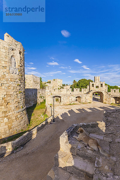 Griechenland  Rhodos  Altstadt  Stadtmauer und Paulsbastion