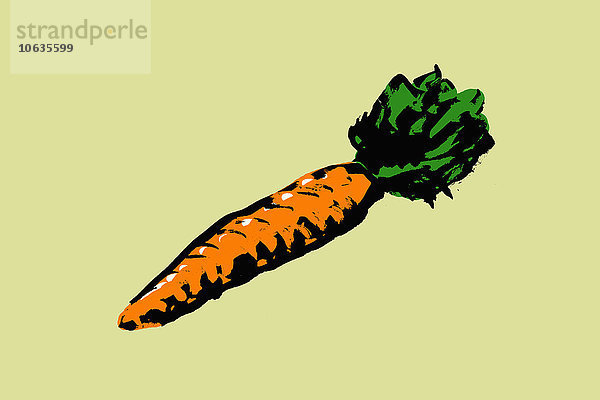 Darstellung der Karotte vor grünem Hintergrund