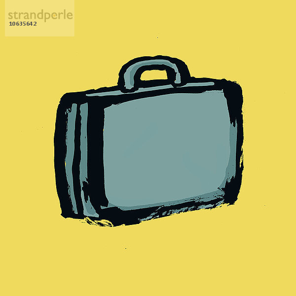 Illustration der Aktentasche vor gelbem Hintergrund