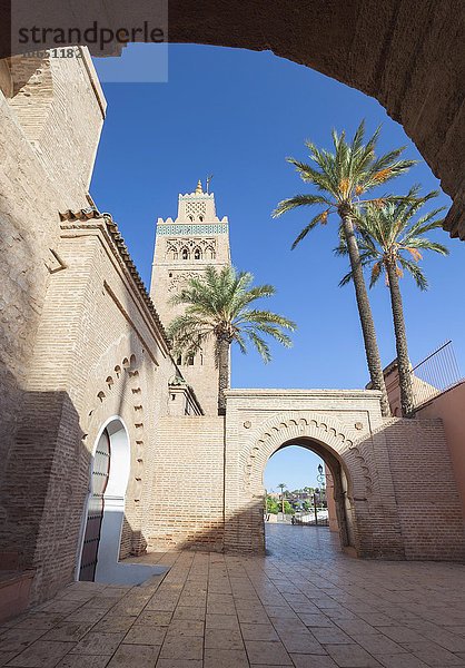 Koutoubia-Moschee in Marrakesch  Marokko  Afrika