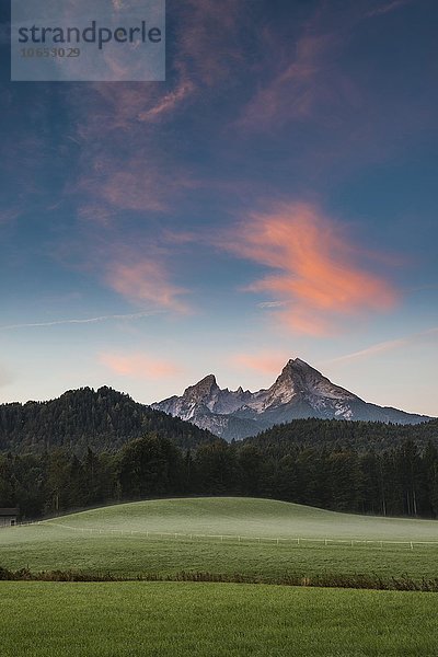 Watzmann  Sonnenaufgang  Berchtesgadener Land  Oberbayern  Bayern  Deutschland  Europa
