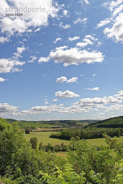 Jagsttal  hinten Krautheim  Baden-Württemberg  Deutschland  Europa