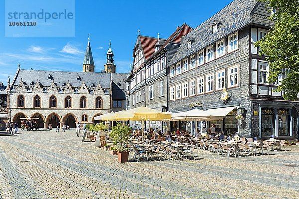 Fachwerkhäuser  UNESCO Weltkulturerbe  Goslar  Harz  Niedersachsen  Deutschland  Europa