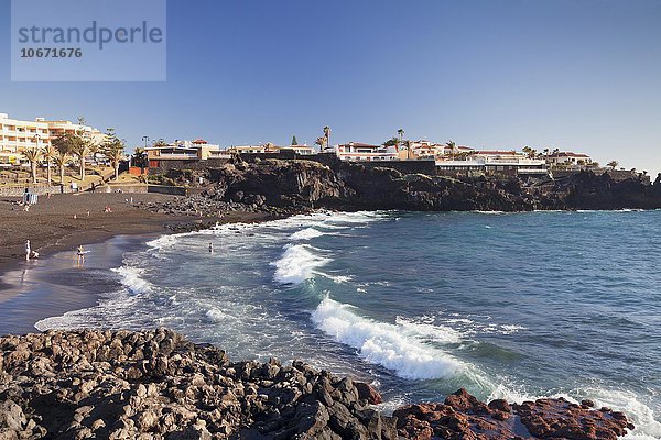 Strand Playa da la Arena  Puerto Santiago  Teneriffa  Kanarische Inseln  Spanien  Europa