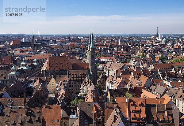 Altstadt mit St. Sebald  Nürnberg  Mittelfranken  Franken  Bayern  Deutschland  Europa