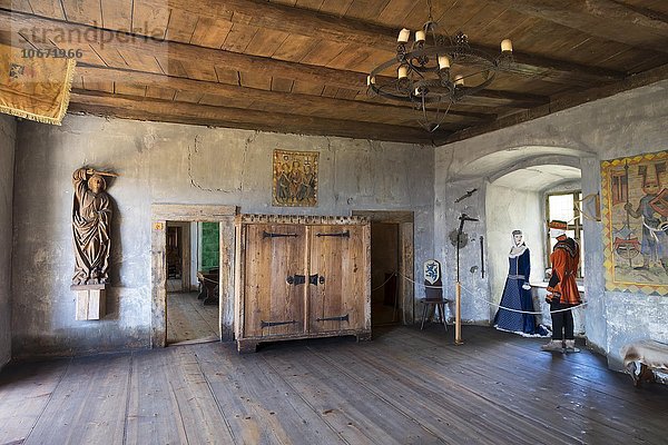 Palas im Burgmuseum  Altes Schloss oder Burg  Meersburg am Bodensee  Bodenseekreis  Oberschwaben  Baden-Württemberg  Deutschland  Europa