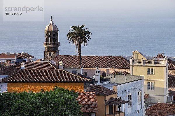Altstadt mit Kirche Santo Domingo  La Orotava  Teneriffa  Kanaren  Kanarische Inseln  Spanien  Europa