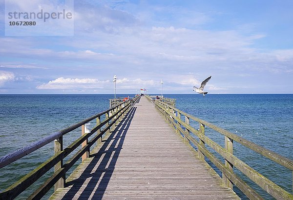 Seebrücke in Prerow  Ostsee  Darß  Fischland-Darß-Zingst  Mecklenburg-Vorpommern  Deutschland  Europa