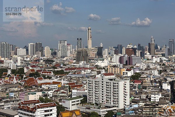 Panorama-Blick  Skyline vom Grand China Princess Hotel  Stadtansicht mit Baiyoke Tower  Chinatown  Bangkok  Thailand  Asien