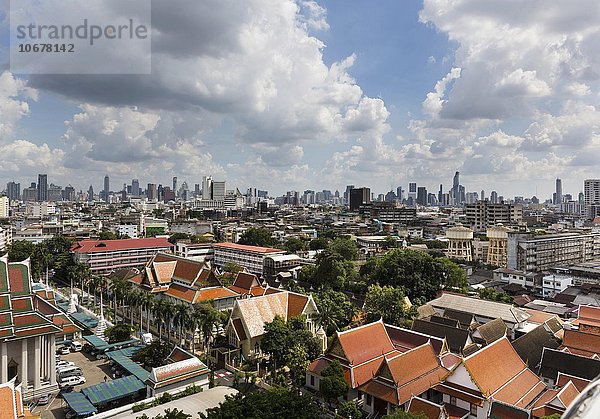 Bangkok Hauptstadt Panorama Skyline Skylines sehen Süden Ansicht Asien Thailand