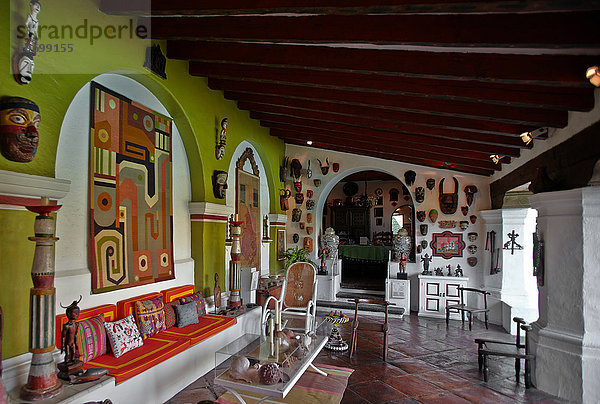 Im Inneren des Brady-Museums  die Sonnenveranda  Cuernavaca  Mexiko