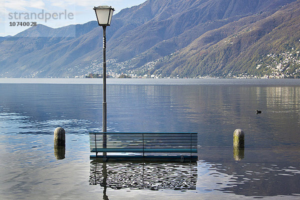 Schweiz  Ascona  Hochwasser