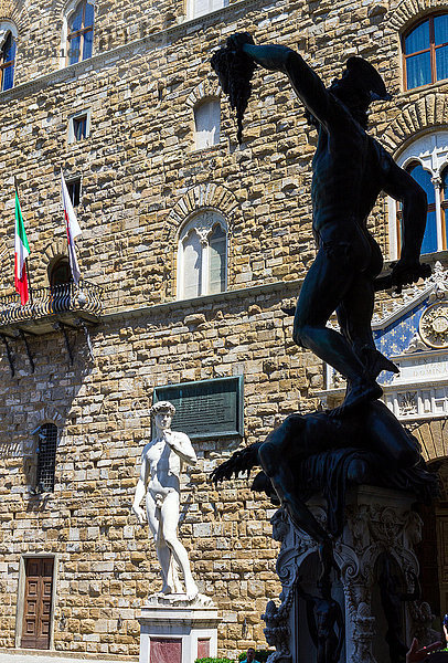 Italien  Toskana  Florenz  Michelangelos David und Perseus-Statue