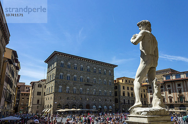 Italien  Toskana  Florenz  Piazza della Signoria  David-Statue
