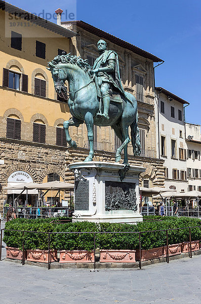 Italien  Toskana  Florenz  Piazza della Signoria  Statue des Großherzogs Cosimo I.