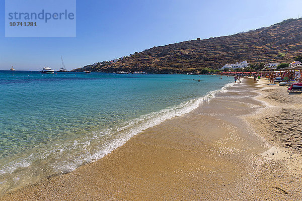 Griechenland  Kykladeninseln  Insel Mykonos  Strand Psarou