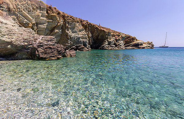 Griechenland  Kykladen  Insel Folegandros  Strand Galifos