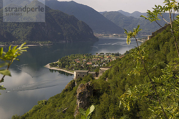 Europa  Italien  Lombardei  Berg Censo am Idrosee in Val Sabbia