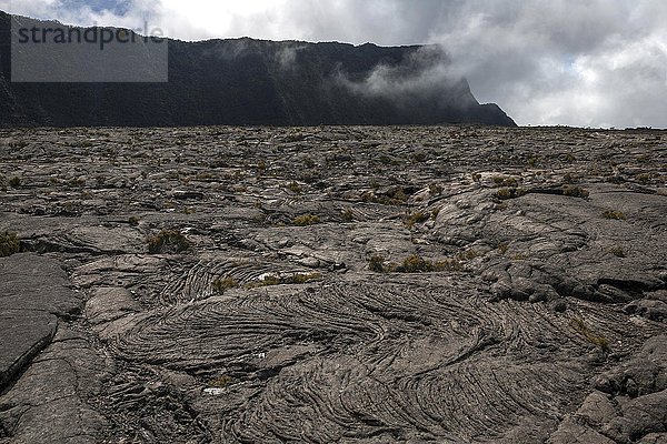 Lavalandschaft in der Caldera  Vulkan Piton de la Fournaise  La Réunion  Frankreich  Europa