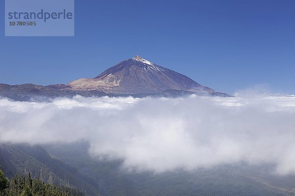 Vulkan Pico del Teide über den Wolken  Teneriffa  Kanarische Inseln  Spanien  Europa