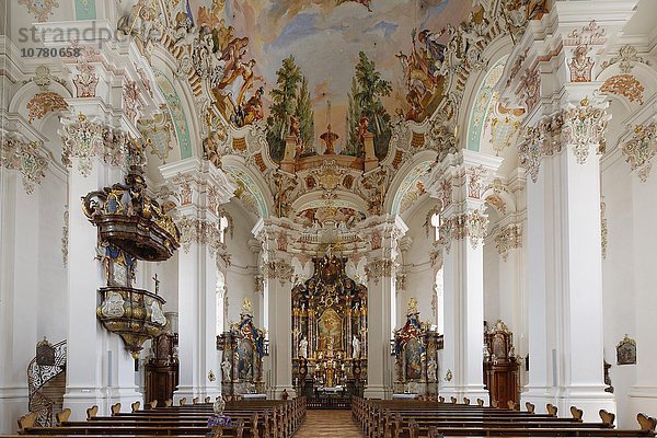 Wallfahrtskirche St. Peter und Paul in Steinhausen  Bad Schussenried  Oberschwaben  Schwaben  Baden-Württemberg  Deutschland  Europa