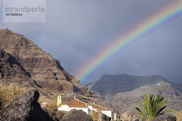 Regenbogen  La Puntilla  Valle Gran Rey  La Gomera  Kanarische Inseln  Kanaren  Spanien  Europa