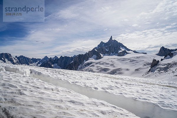 Gletscherspalte  Mer de Glace  Mont Blanc  Frankreich