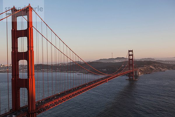Ansicht der Golden Gate Brücke über die San Francisco Bay  San Francisco  Kalifornien  USA