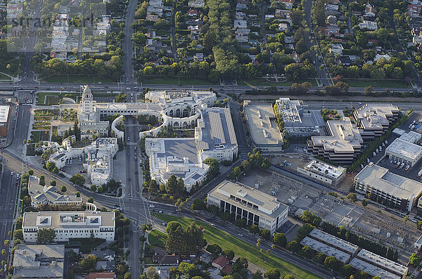 Luftaufnahme von Stadtvierteln im Stadtbild