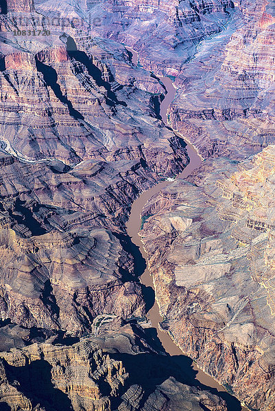 Luftaufnahme des Grand Canyon  Arizona  Vereinigte Staaten