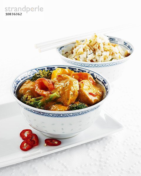 Hähnchencurry mit Reis (Asien)