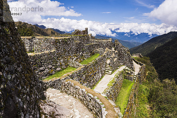 Sayacmarca (Sayaqmarka) Inka-Ruinen  Inka Trail Trek Tag 3  Region Cusco  Peru  Südamerika