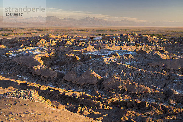 Sonnenuntergang im Mondtal (Valle de la Luna)  Atacamawüste  Nordchile  Chile  Südamerika