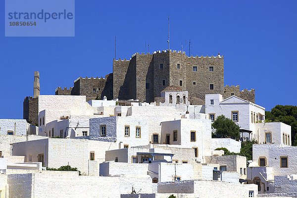 Kloster des Heiligen Johannes in Chora  UNESCO-Weltkulturerbe  Patmos  Dodekanes  Griechische Inseln  Griechenland  Europa