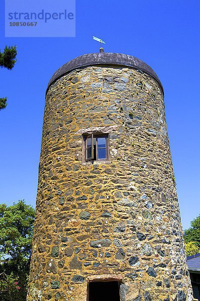 Historischer Turm  Sark  Kanalinseln  Vereinigtes Königreich  Europa