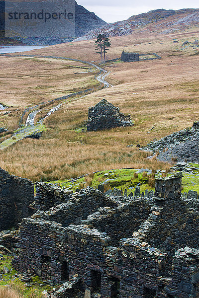 Steinbruch Cwmorthin  Gwynedd  Nordwales  Wales  Vereinigtes Königreich  Europa