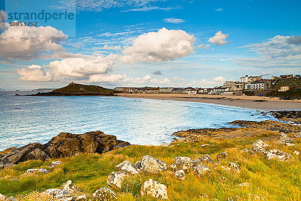 Porthmeor Beach  The Island  St. Ives  Cornwall  England  Vereinigtes Königreich  Europa