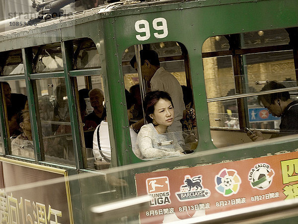 Straßenbahn  Hongkong  China  Asien