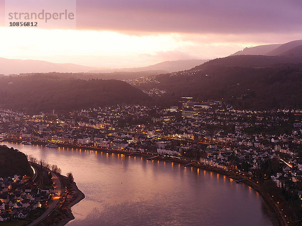 Rhein bei Boppard  Rheinland-Pfalz  Deutschland  Europa