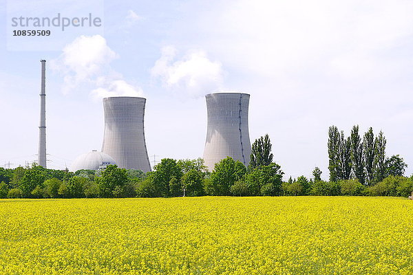 Atomkraftwerk Grafenrheinfeld  Franken  Bayern  Deutschland  Europa