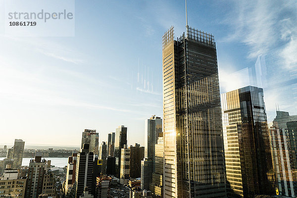 Stadtlandschaft mit Wolkenkratzern und Gebäude der New York Times  New York  USA