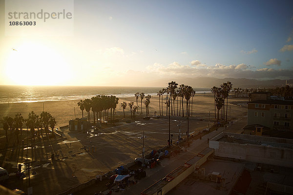 Draufsicht auf Venice Beach  Los Angeles  USA
