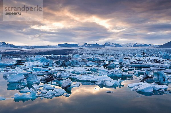 In Gletscherwasser schwimmende Eisberge