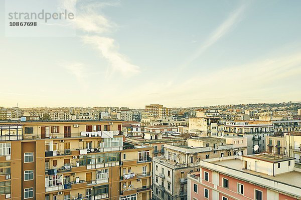 Dach-Stadtbild von Catania  Sizilien  Italien