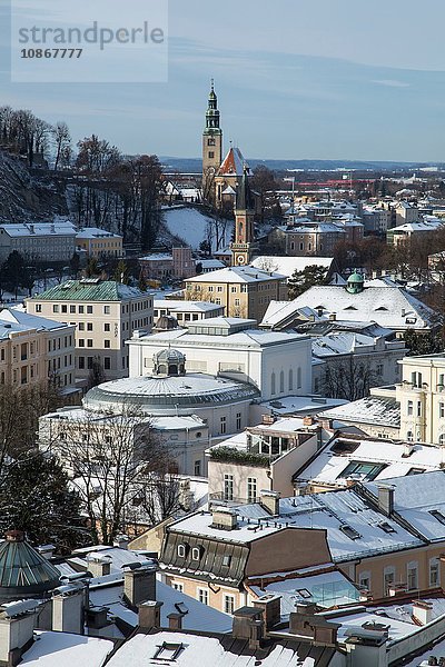 Winterschnee in Salzburg  Österreich