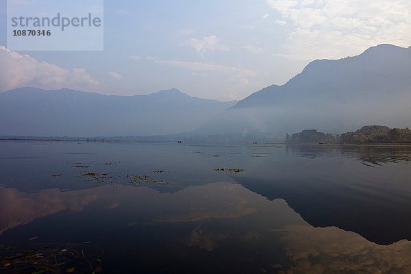 Morgennebel am Dal-See  Srinagar  Kaschmir  Indien