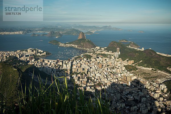 Fernsicht auf die Küstenlinie von Rio De Janeiro  Brasilien