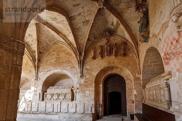Gotischer Kreuzgang  Kloster Santes Creus  Aiguamurcia  Katalonien  Spanien