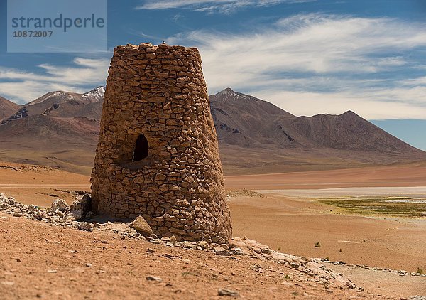 Alter Steinturm  Südliches Altiplano  Bolivien  Südamerika