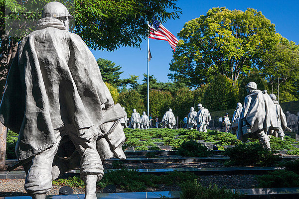 Mahnmal für koreanische Kriegsveteranen  Washington  USA